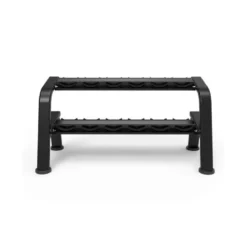 Rack de stockage pour haltères sur 2 étages avec support - Capacité 6 paires