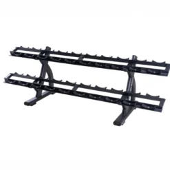 Rack de stockage pour haltères professionnels courts 2 ou 3 étagères au choix - Acier Robuste