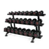 Rack de stockage pour 12 paires d'haltères en PVC- 3 hauteurs