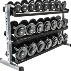 Rack d'haltères ATX 3 plateaux et 3 longueurs 90 à 150 cm
