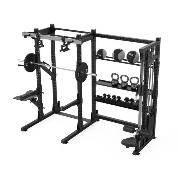 Rack et poulie à charge guidée 100 kg et système de traction rotatif - Elite Series Titanium Strength