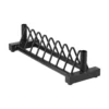 Rack horizontal pour haltères et 2 barres olympiques