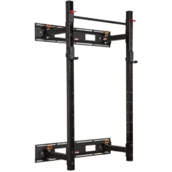 Rack pliant à fixation murale pour entraînement à la barre de musculation pour salle de sport à la maison