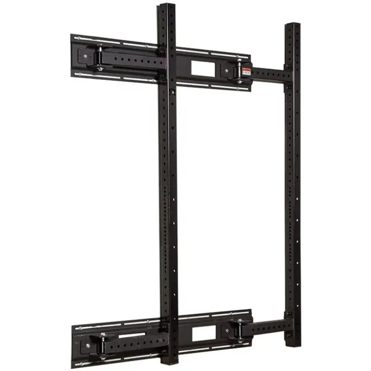 Rack pliant à fixation murale pour entraînement à la barre de musculation pour salle de sport à la maison