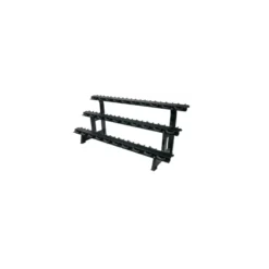 Rack pour haltères 3 plateaux avec supports individuels 30 emplacements