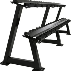 Rack professionnel avec emplacements individuels 5 à 20 paires d'haltères
