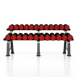 Rack professionnel complet avec haltères 5 à 32,5 kg