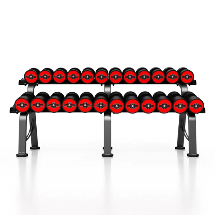 Rack professionnel complet avec haltères 5 à 32,5 kg