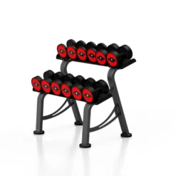 Rack professionnel complet avec haltères 5 à 17,5 kg