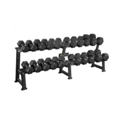Rack professionnel pour 12 paires d'haltères hexagonaux capacité 1000 kg