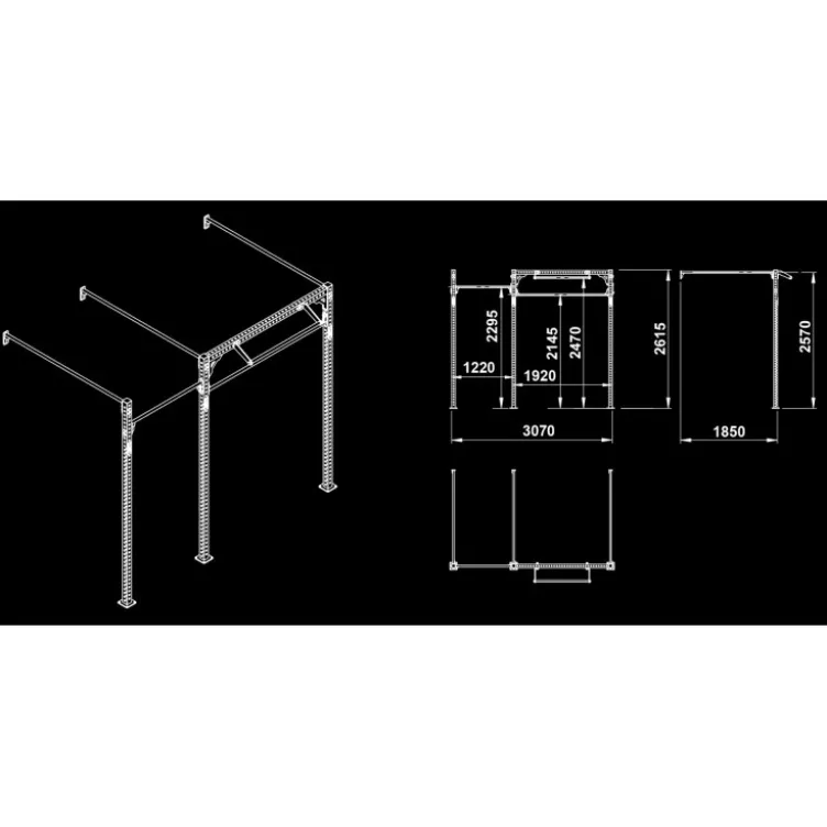Rack rigs de crossfit à fixation murale ATX de qualité professionnelle disponible de 2 à 5 modules - Wall rig 700 Sector