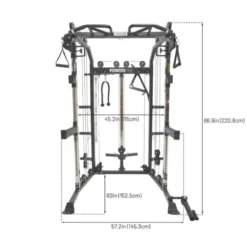 Rack à squat All-In-One trainer G1 V2 Force USA - Station multifonctionnelle avec accessoires inclus