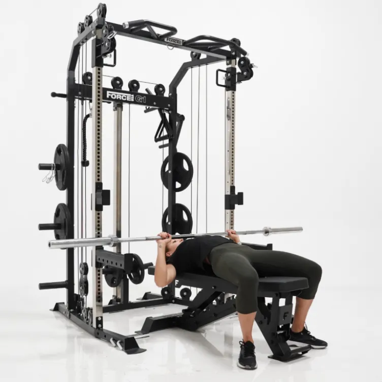 Rack à squat All-In-One trainer G1 V2 Force USA - Station multifonctionnelle avec accessoires inclus