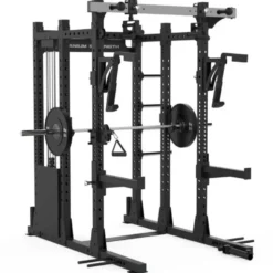 Rack à squat de musculation avec poulie réglable à charge guidée de 100 kg - Half Rack E50 Élite Séries Titanium Strength