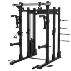 Rack à squat de musculation avec poulie réglable à charge guidée de 100 kg - Half Rack E50 Élite Séries Titanium Strength