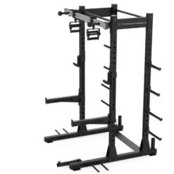 Rack à squat de musculation avec système de tractions rotatif - Capacité de charge 300 kg - Half Rack E10 Elite Series