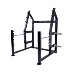 Rack à squat de musculation réglable polyvalent avec supports de sécurité et de rangement