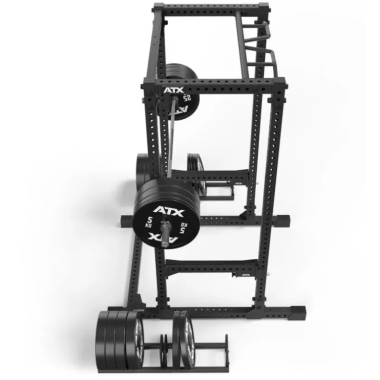 Rack à squat de musculation robuste avec capacité de charge extrême et barre de traction multigrip - ATX série 700 2.0