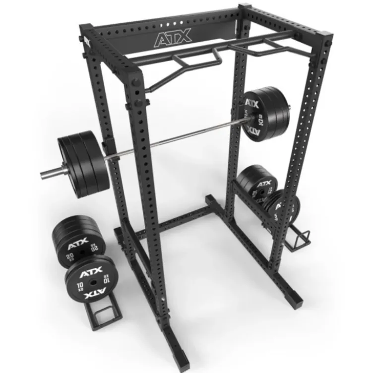 Rack à squat de musculation robuste avec capacité de charge extrême et barre de traction multigrip - ATX série 700 2.0