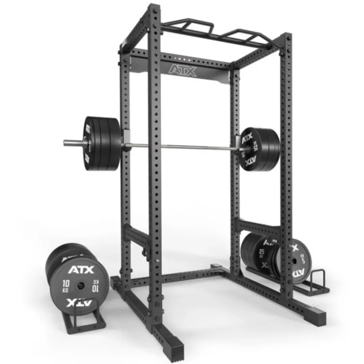 Rack à squat de musculation robuste avec capacité de charge extrême et barre de traction multigrip - ATX série 700 2.0