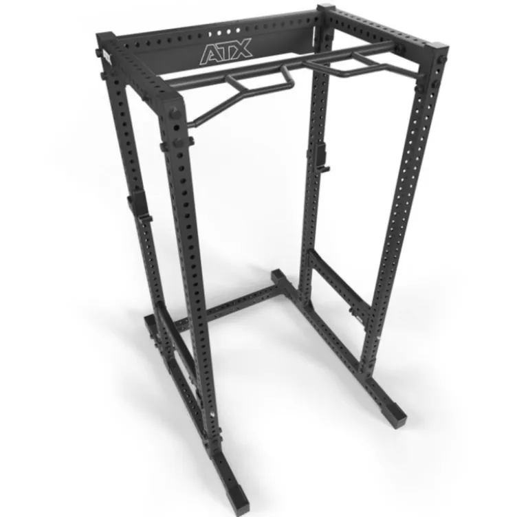 Rack à squat de musculation robuste avec capacité de charge extrême et barre de traction multigrip - ATX série 700 2.0