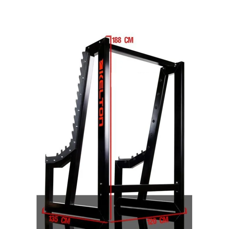 Rack à squat de musculation ultra sécuritaire réglable sur 11 positions pour salle de sport publique