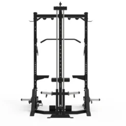 Rack à squat à poulie avec accessoires de musculation multiples et barre de traction pour homegym - Titanium Strength AX60