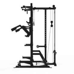 Rack à squat à poulie avec accessoires de musculation multiples et barre de traction pour homegym - Titanium Strength AX60