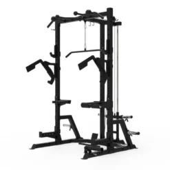 Rack à squat à poulie avec accessoires de musculation multiples et barre de traction pour homegym - Titanium Strength AX60