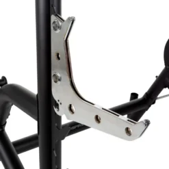 Rack à squat réglable et robuste pour home gym avec barre de traction et supports repose-poids