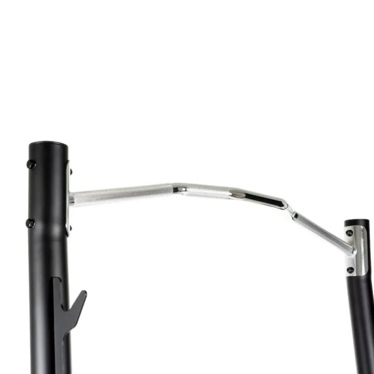 Rack à squat réglable et robuste pour home gym avec barre de traction et supports repose-poids
