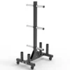 Rack vertical pour disques de poids et barres olympiques VBR20 Titanium Strength - Support de rangement mobile professionnel