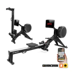 Rameur air-magnétique Velocer Row pliable avec écran tactile 15,6