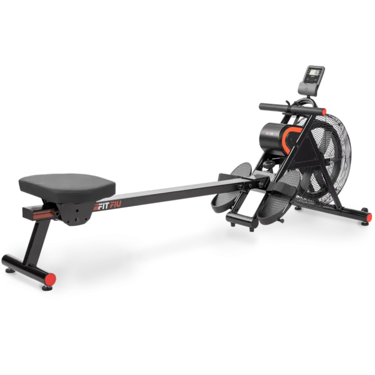 Rameur à air pliable pour exercices de cardio-training - Écran LCD inclus