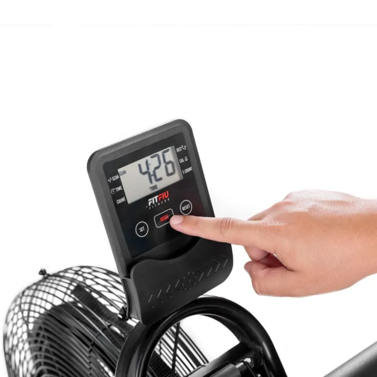 Rameur à air pliable pour exercices de cardio-training - Écran LCD inclus