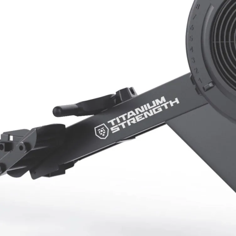 Rameur à air professionnel Titanium Strength avec 10 réglages et Connectivité Bluetooth - Console à piles