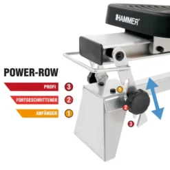 Rameur d'aviron pliable avec bras séparés et niveau de difficulté réglable - Écran LCD