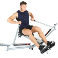 Rameur d'aviron pliable avec bras séparés et niveau de difficulté réglable - Écran LCD