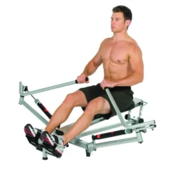 Rameur d'aviron pliable avec bras séparés et niveau de difficulté réglable - Écran LCD