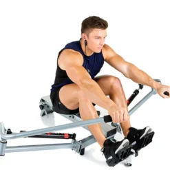 Rameur d'aviron pliable avec bras séparés et niveau de difficulté réglable - Écran LCD