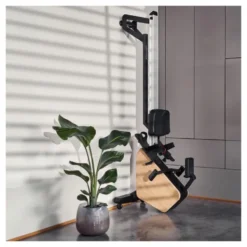 Rameur de cardio éco-conçu et pliable avec rail de 117 cm et 20 programmes de formation - 16 niveaux d'intensité