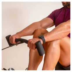 Rameur de cardio éco-conçu et pliable avec rail de 117 cm et 20 programmes de formation - 16 niveaux d'intensité