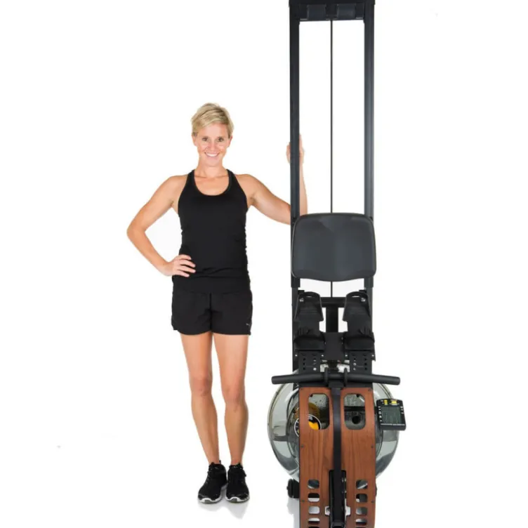 Rameur de cardio-training avec technologie hydroélectrique - Résistance réglable
