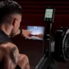 Rameur de compétition SpeedRow à résistance à air et entraînement par chaîne type Concept2 pour Hyrox et cardio intense