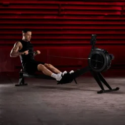 Rameur de compétition SpeedRow à résistance à air et entraînement par chaîne type Concept2 pour Hyrox et cardio intense