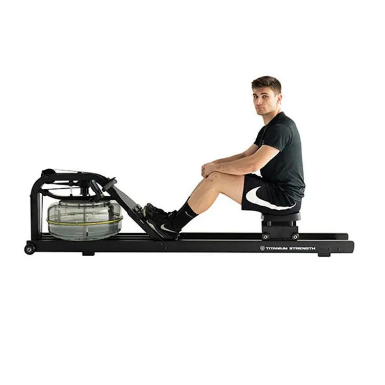 Rameur à eau Acqua Rower Titanium Strength pour séances de cardio intenses - Système à 3 pales