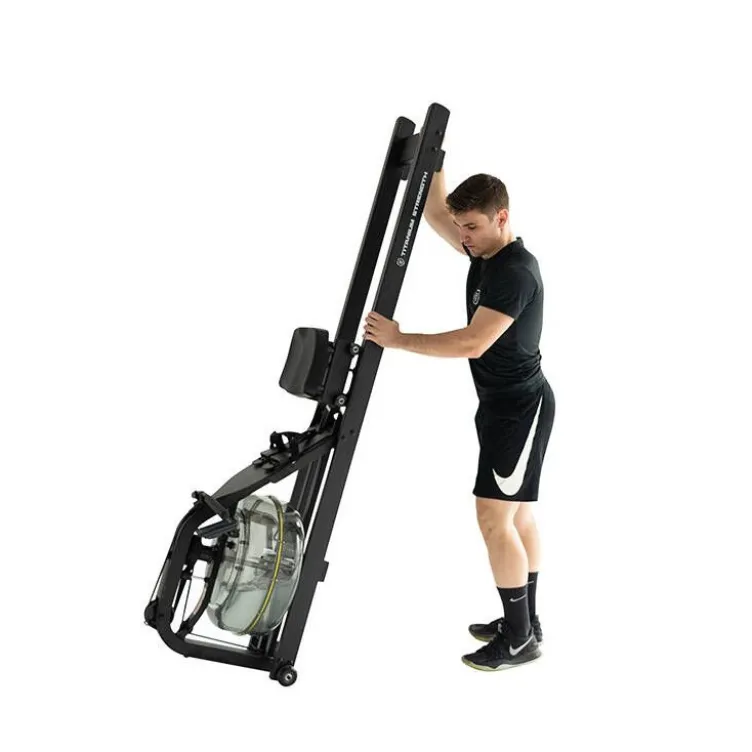 Rameur à eau Acqua Rower Titanium Strength pour séances de cardio intenses - Système à 3 pales