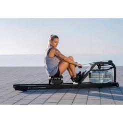 Rameur à eau Acqua Rower Titanium Strength pour séances de cardio intenses - Système à 3 pales