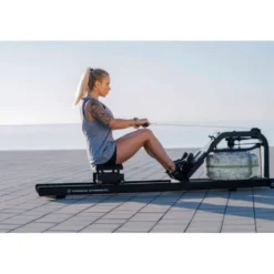Rameur à eau Acqua Rower Titanium Strength pour séances de cardio intenses - Système à 3 pales