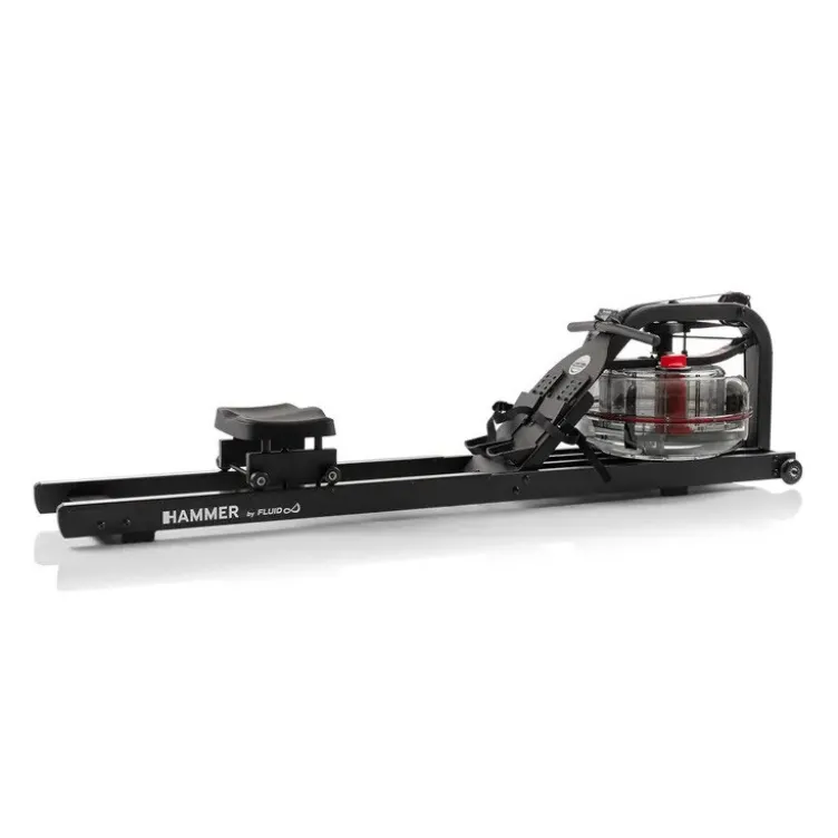 Rameur à eau 17 Litres RowFlow 10.0 avec 4 niveaux de résistance - Rameur à résistance hydraulique compact avec écran inclinable